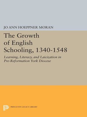 cover image of The Growth of English Schooling, 1340-1548